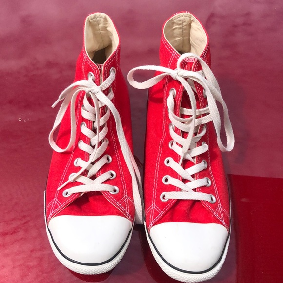 converse all star red high tops